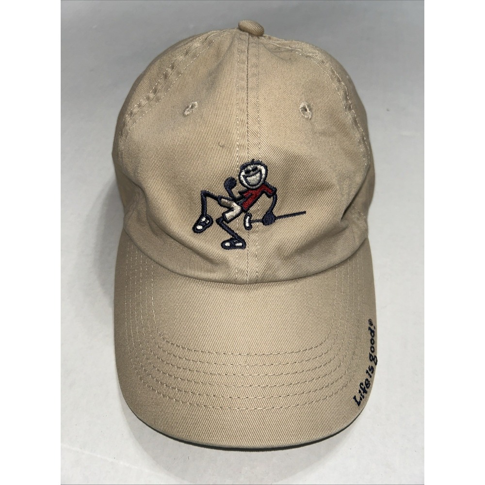 Life is Good Gone‎ Clubbin' Golf Chill Cap Tan Adjustable Hat ⛳️